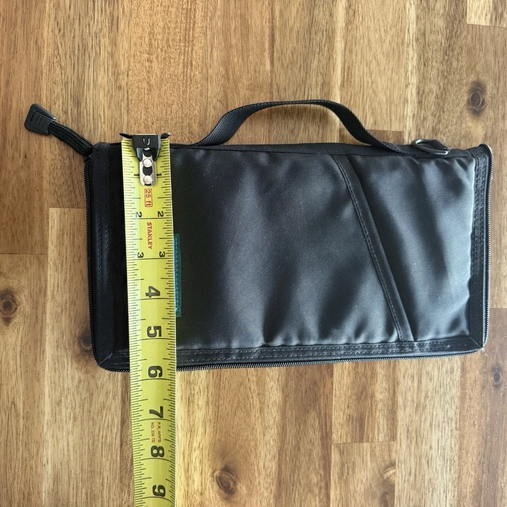 VTG LL Bean Nylon Travel Wallet Organizer Passport Case Zip Clear Window ID